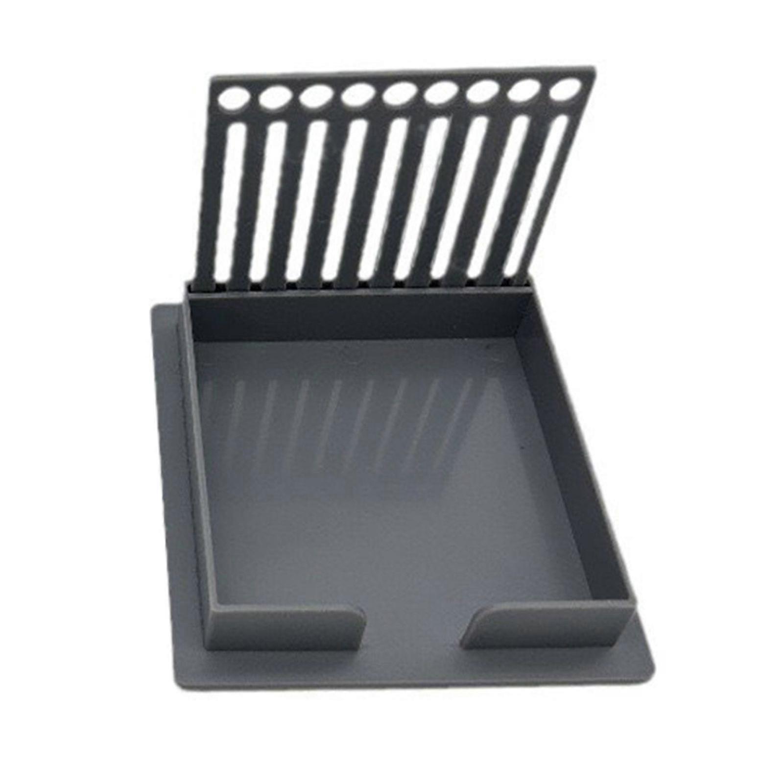 Sticky Note Holder with Stencil Plastic Post Note Dispenser Self-Sticky Note Pads Organizer with Line Drawing Template for Office Home