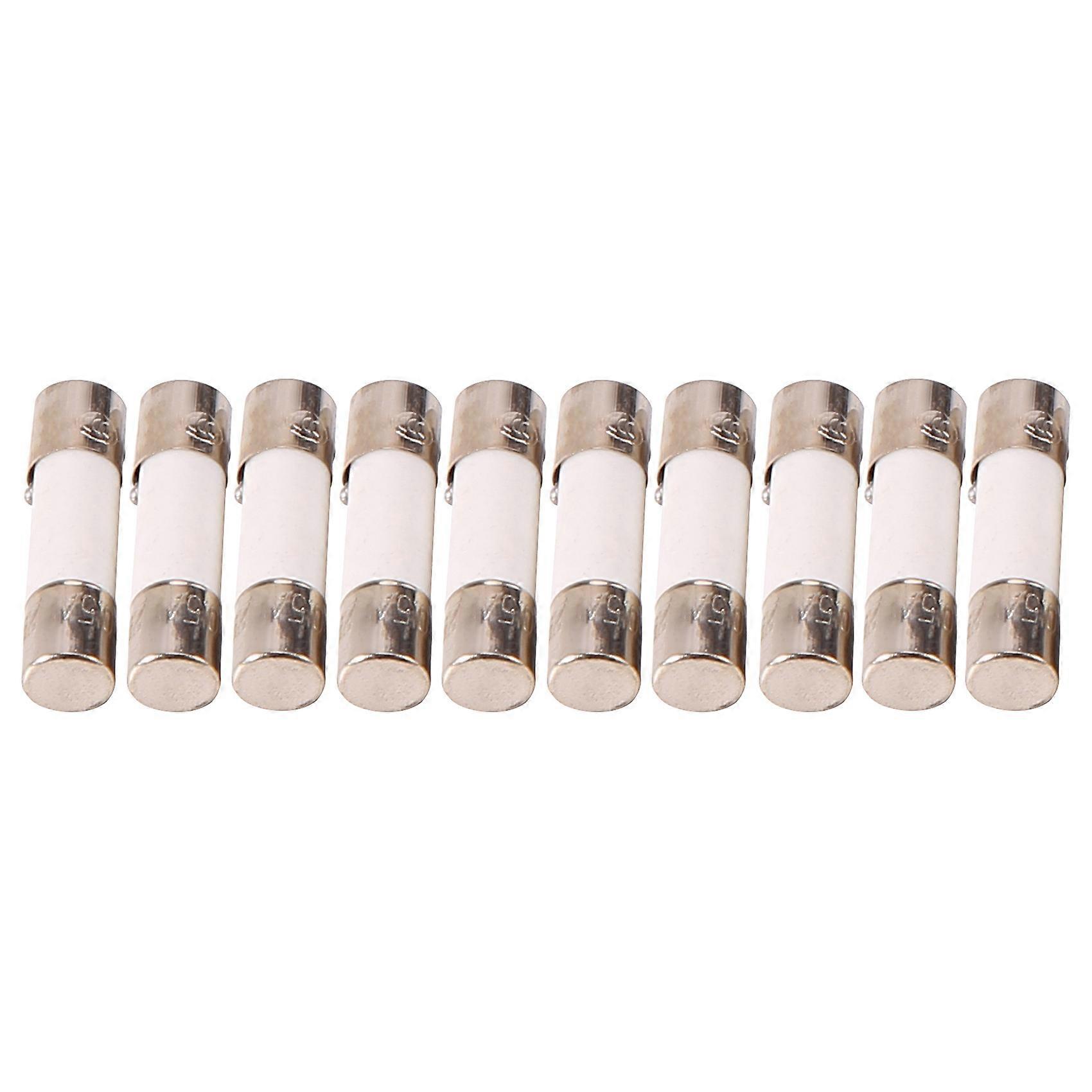 10Pcs 250V 0.5A 500mA Fast Blow Ceramic Fuses Tubes 5mm x 20mm