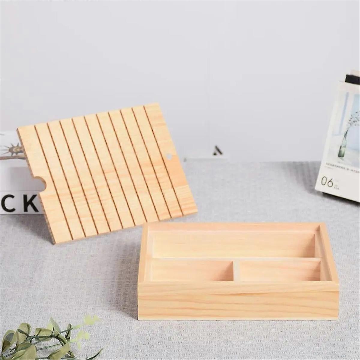 Embroidery Thread Organizer Wooden Bobbin Rack 10 Long Slots 3 Base