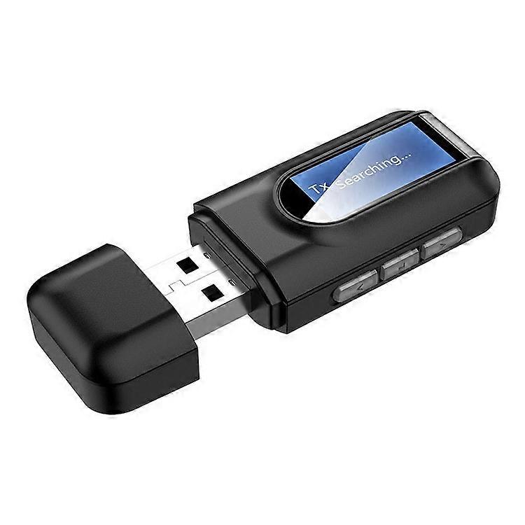 BT201 Bluetooth 5.0 USB 2 in 1 Trasmettitore Ricevitore Audio Bluetooth con Display LCD