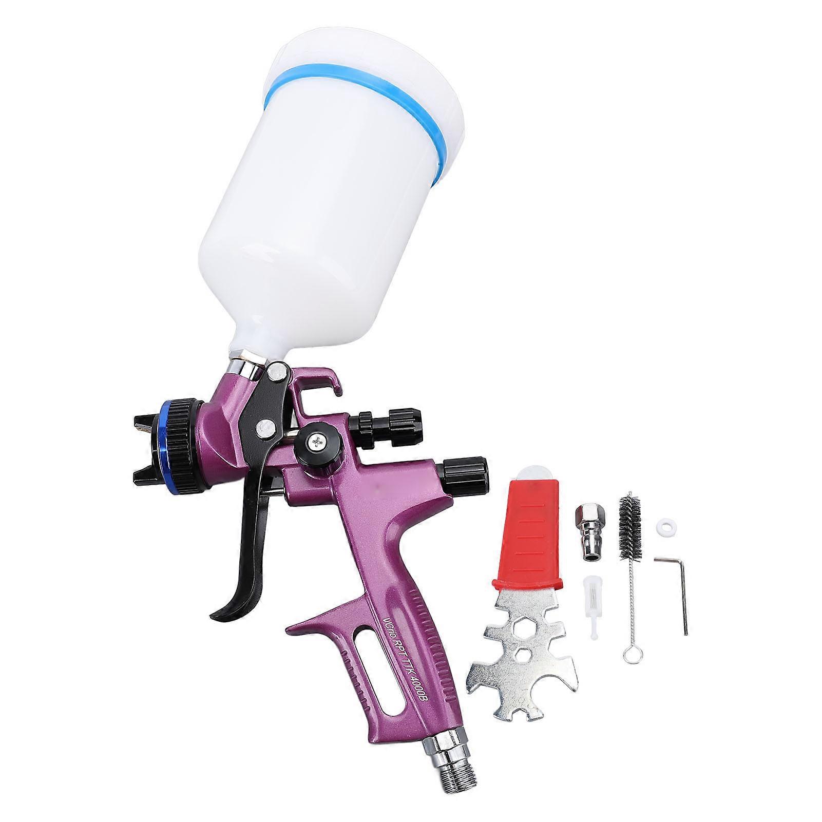 HVLP Spray Gun Kit with 1.3mm Tip 600ml Cup Professional Paint Sprayer 4000B for Furniture Wall Art Projects Painting