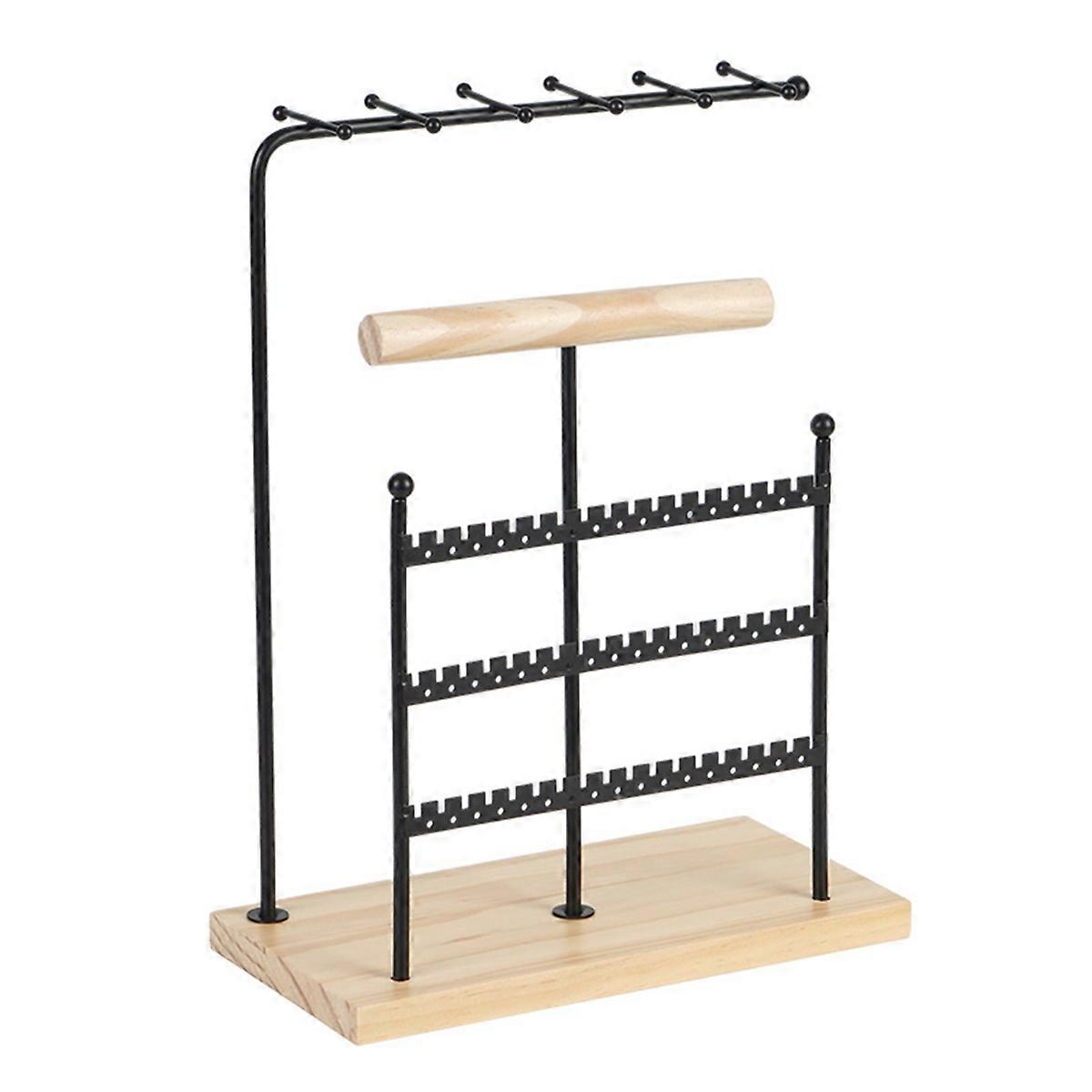 5-Layer Iron Necklace Rack Removable Base Jewelry Display Stand