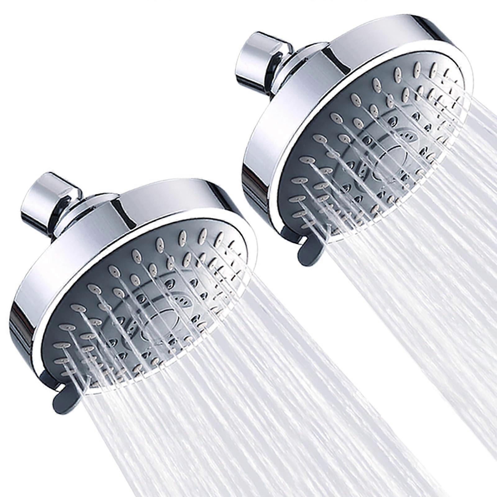 2 PCS High Pressure Shower Head for Relaxed Shower Experience 4.1 Inch
