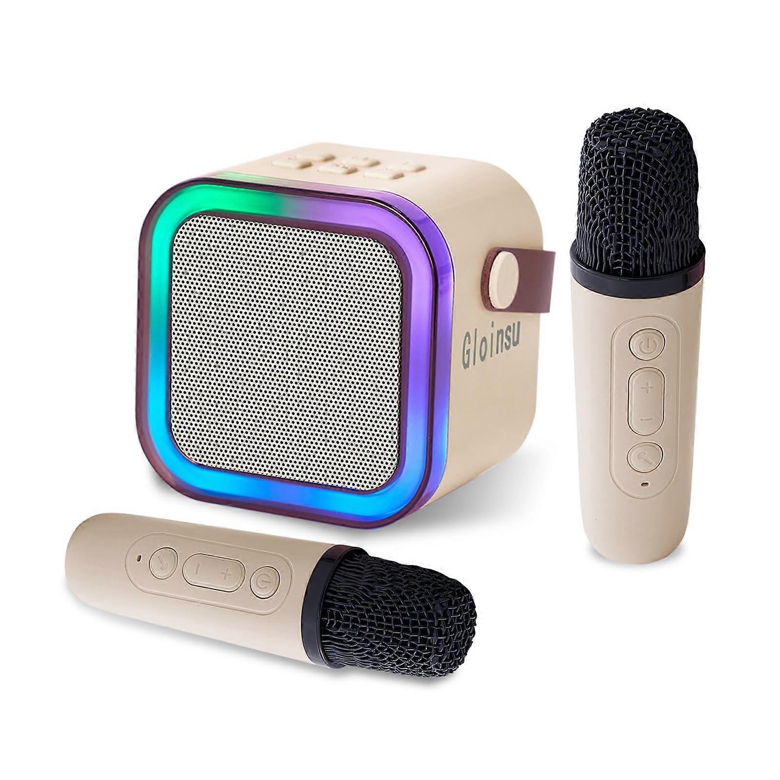 Mini Karaoke Machine for Home Parties, Portable Wireless Bluetooth, Compact Design, Compatible with Smartphones and Tablets