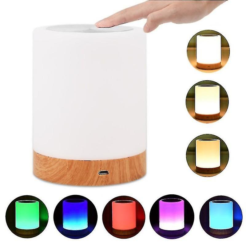 Touch Table Lamp, Dimmable Bedside Lamp With Warm White Light