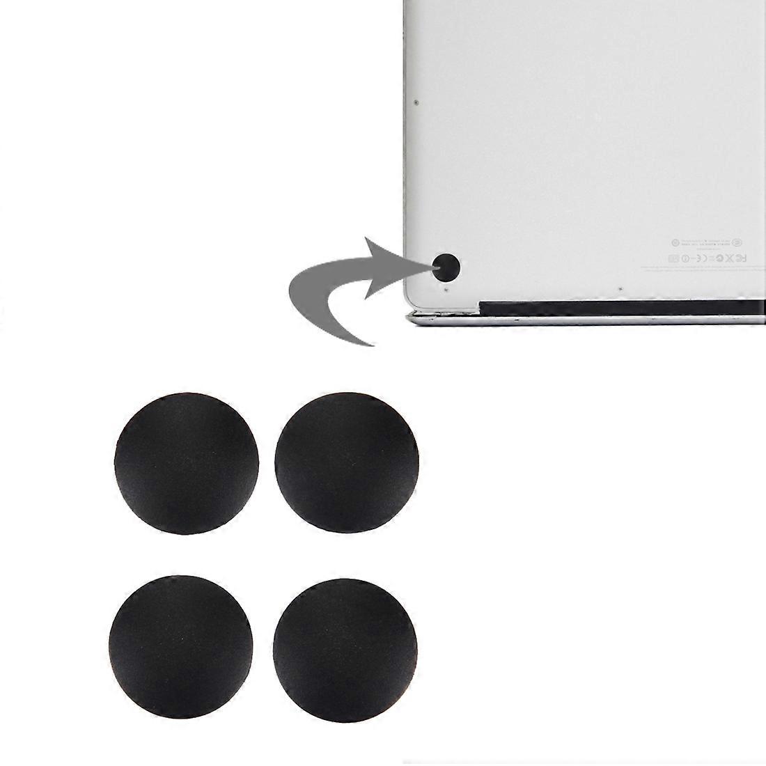 4 قطع لجهاز Macbook Air مقاس 11.6 بوصة و 13.3 بوصة (2010-2015) حصائر مطاطية سفلية (أسود)
