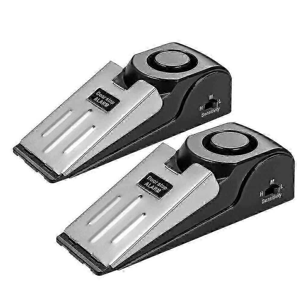 Non-slip Door Wedges with 120dB Alarm and Anti-skid Rubber 2 Pack