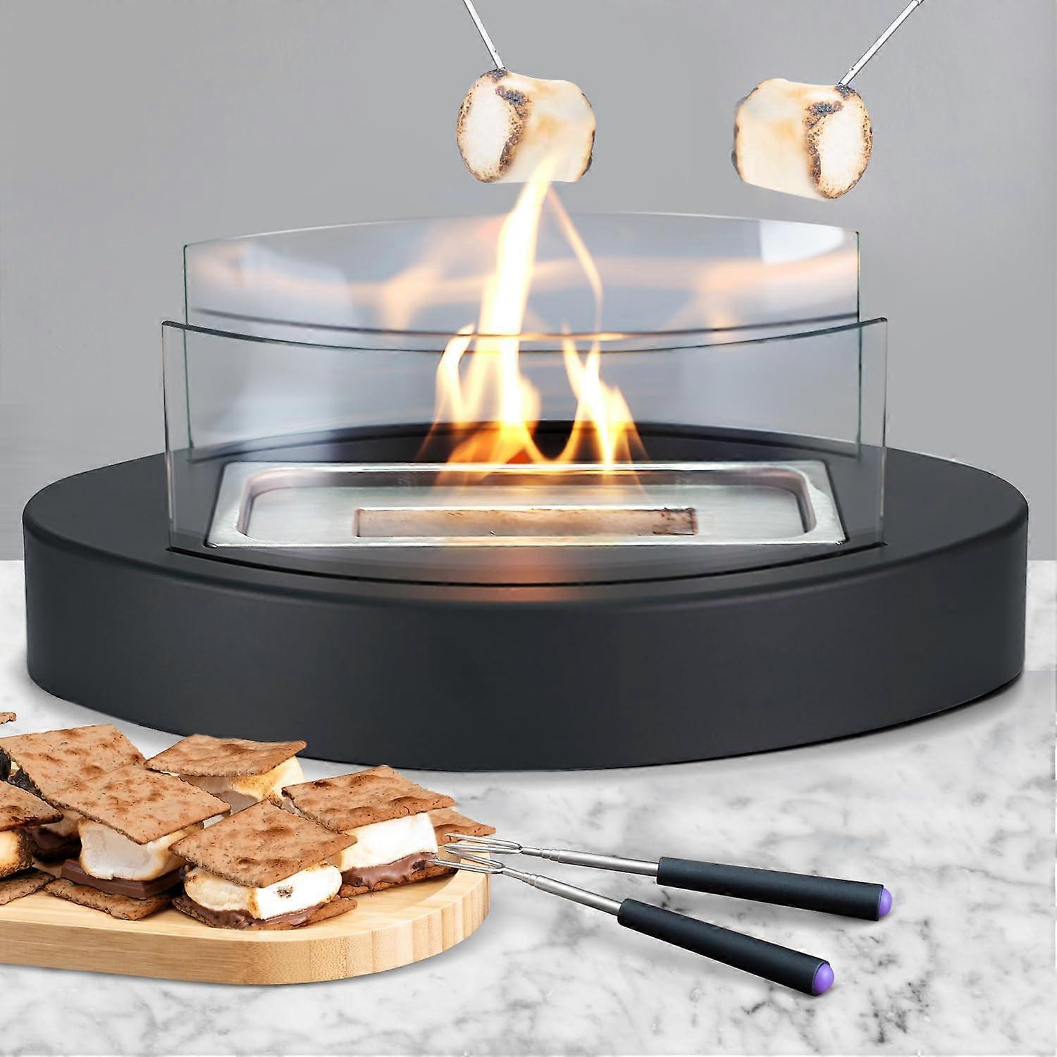 Desktop Fire Pit - Inner and Outdoor Fire Pit, Mini Table Fireplace, S'Mores Making
