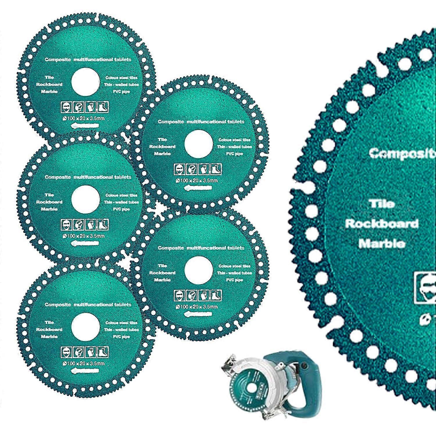 Indestructible 4 Inch Cutting Discs 5 Pack for Angle Grinder Metal Smooth Cutting Durable Replacement Discs