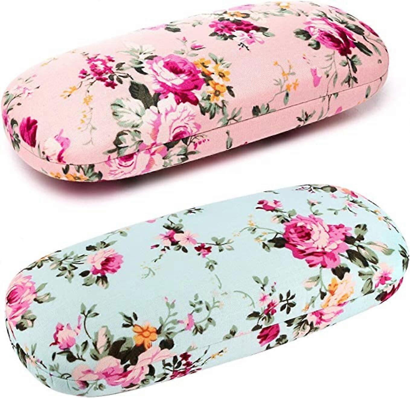 Durable Scratch-Resistant Protective Glasses Case with Floral Design