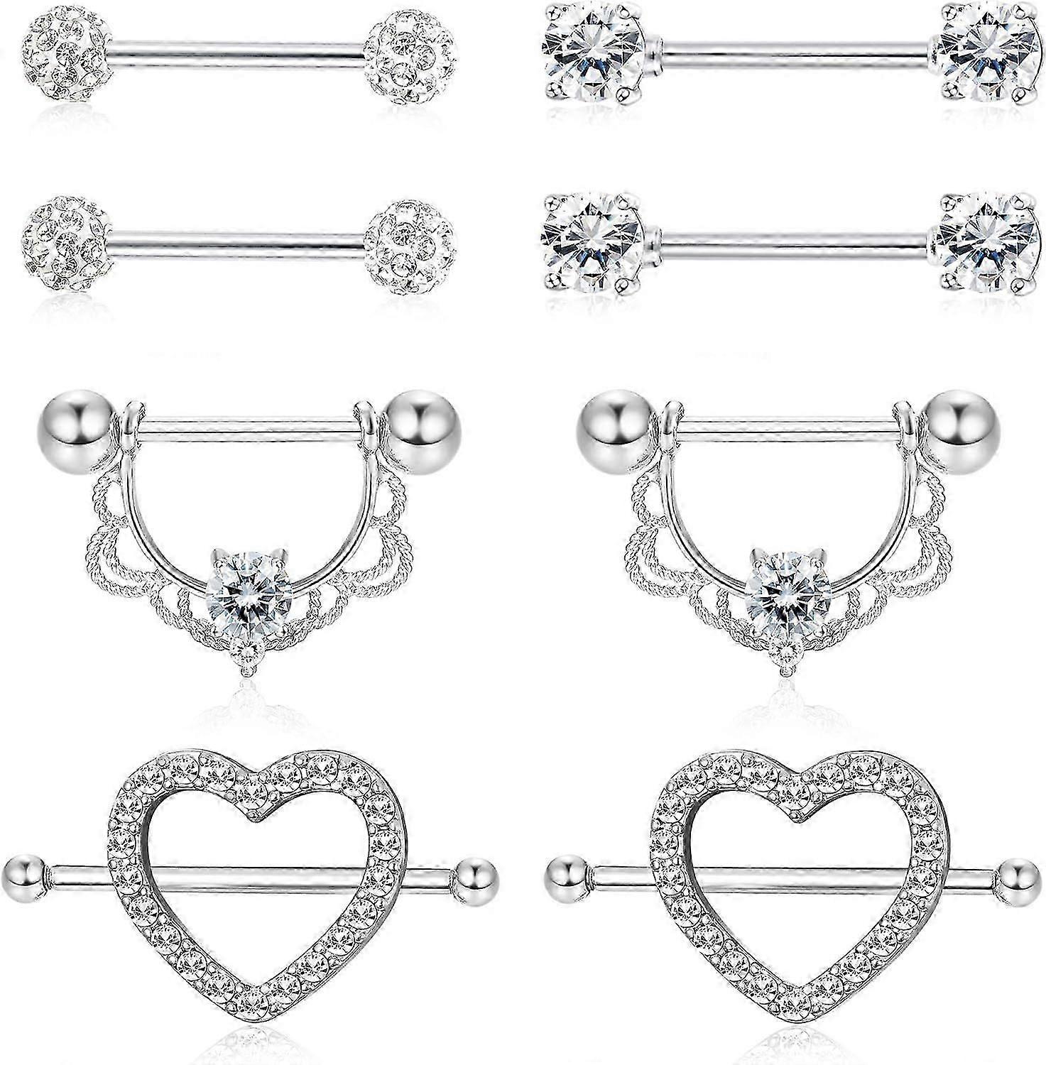 Nipple Rings Set for Body Piercing