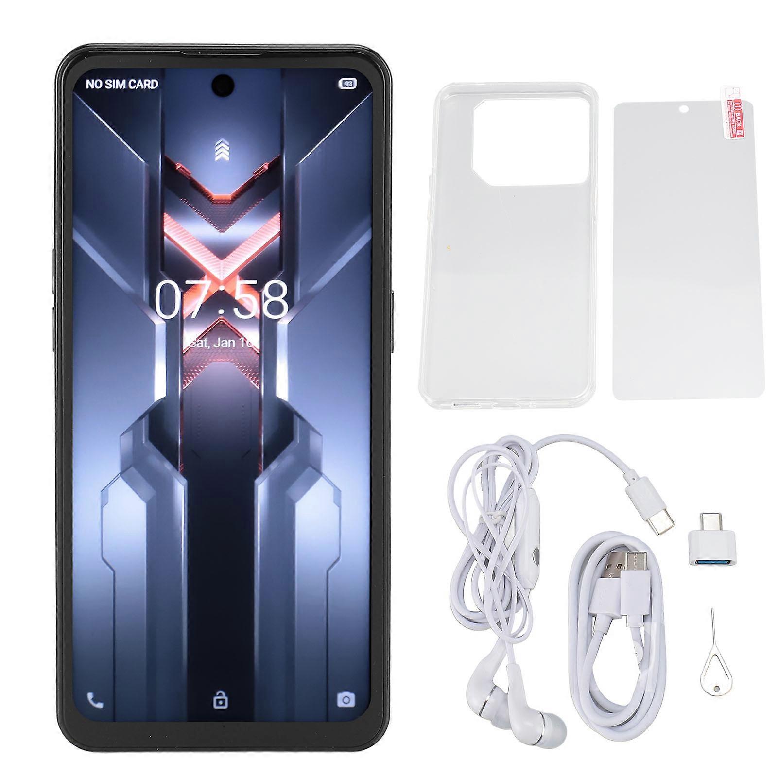 6.6in 4G Unlocked Smartphone for Android 13.0 SIM 4+64GB 8+21MP Dual Camera 6800mAh Battery MTK6737 Quad Core CPU Cell Phone
