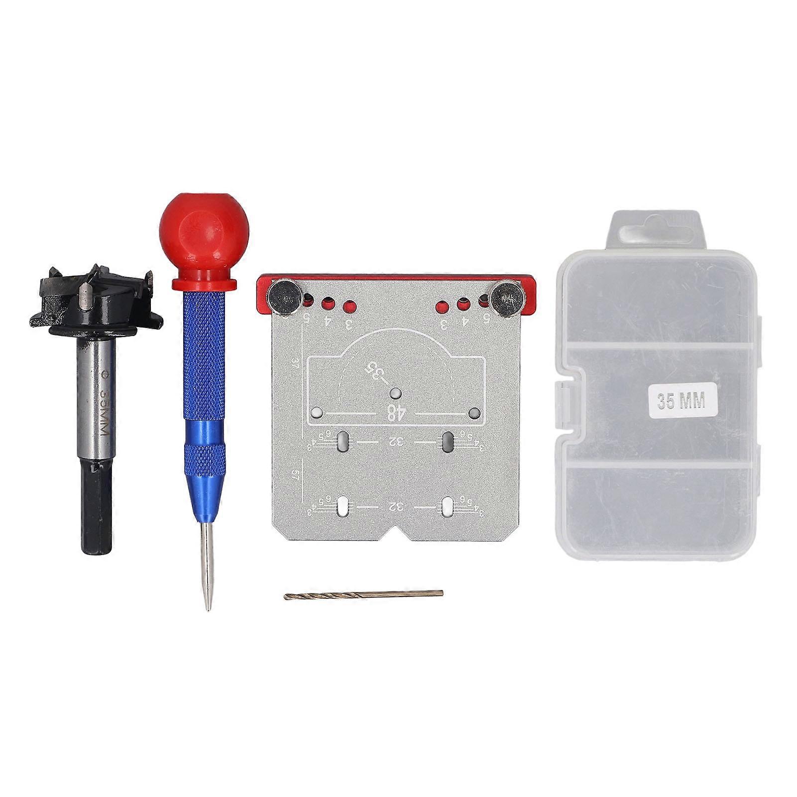 Hinge Positioning Ruler Adjustable Margins Aluminium Alloy 35mm Cabinets Hinge Position Guide