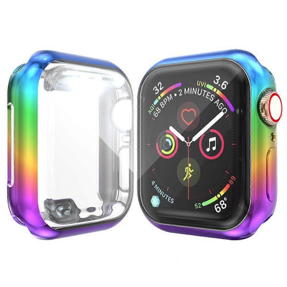2-Pack Screen Protector Case for Apple Watch Series 7/8 45mm, Soft TPU Gradient Color Case All Around Protective Cover Bumper Shell