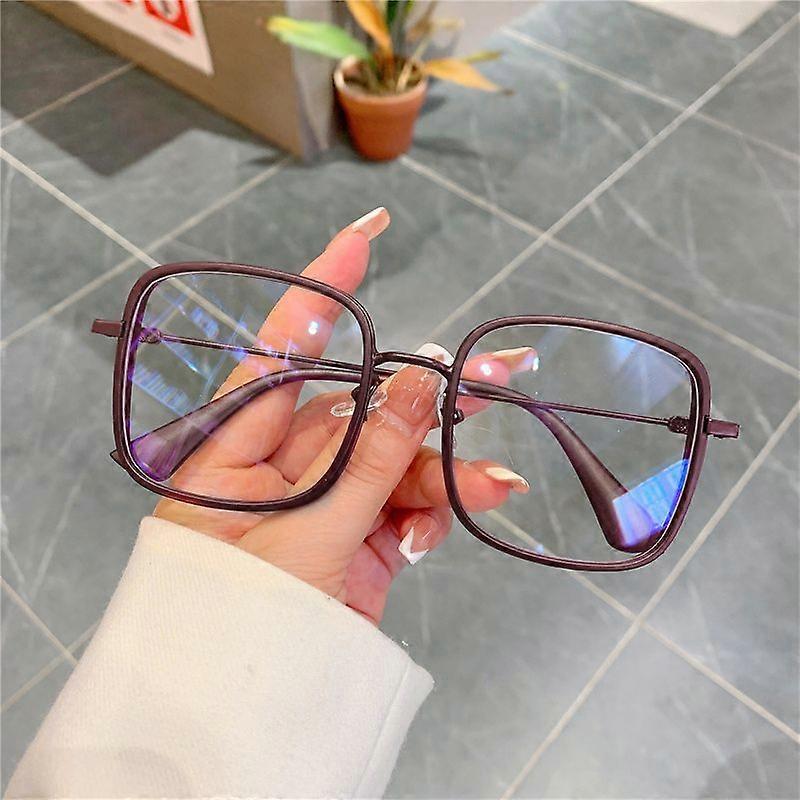 Square Blue Light Blocking Glasses Man And Women Pink Wine Black Square Frame Eyeglasses Fashion Vision Spectacles Wholesale
