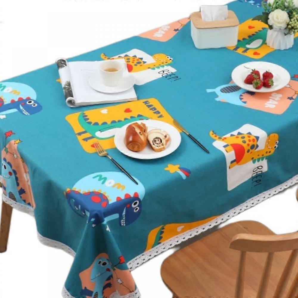Tablecloth,Watercolor Dinosaur Print Decor CottonTablecloth  Tablecloth Rectangle Table Holiday Tablecloth Dining Room Kitchen Rectangular Table Cove(