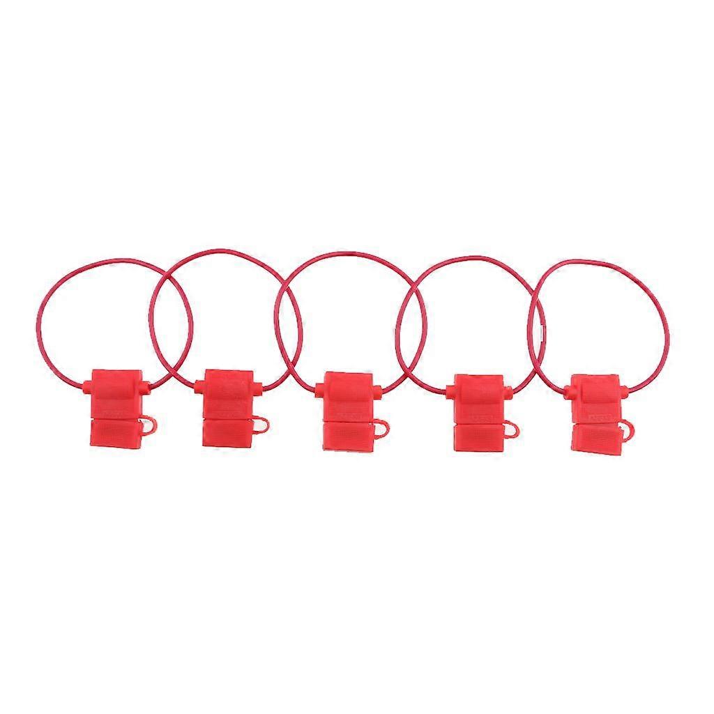 5 Sets Car Waterproof In- Holder with 15A Mini Fuses