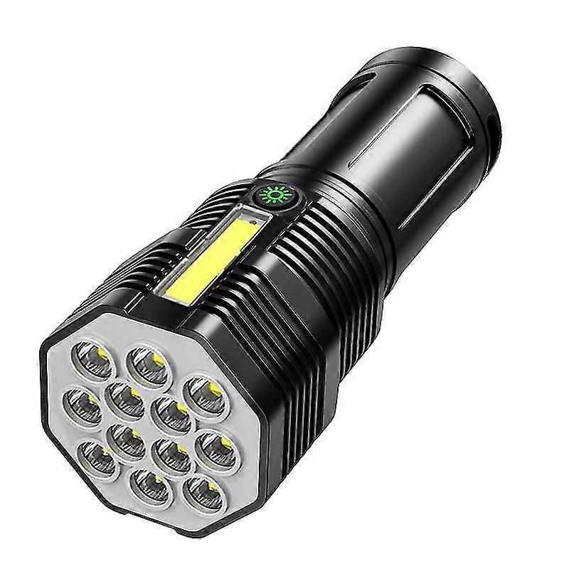 Torch Flashlight Led Portable Home Outdoor Work Light Rechargeable Mini Power Torch