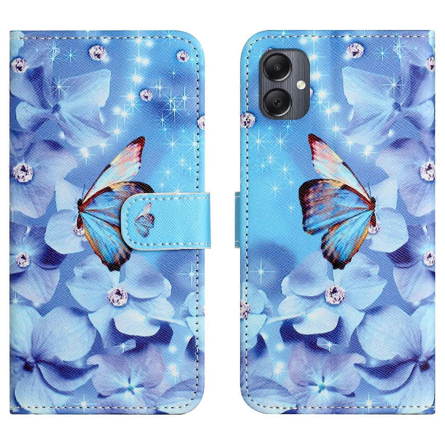 For Samsung Galaxy A06 4G/A06 5G Case Pattern Print PU Leather Wallet Phone Cover Cross Texture
