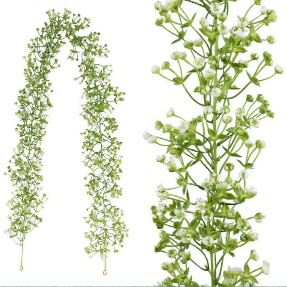 인공 아기 숨결 꽃 덩굴 석사파리 화환 가짜 플라스틱 교수형 식물 정원 장식 175cm