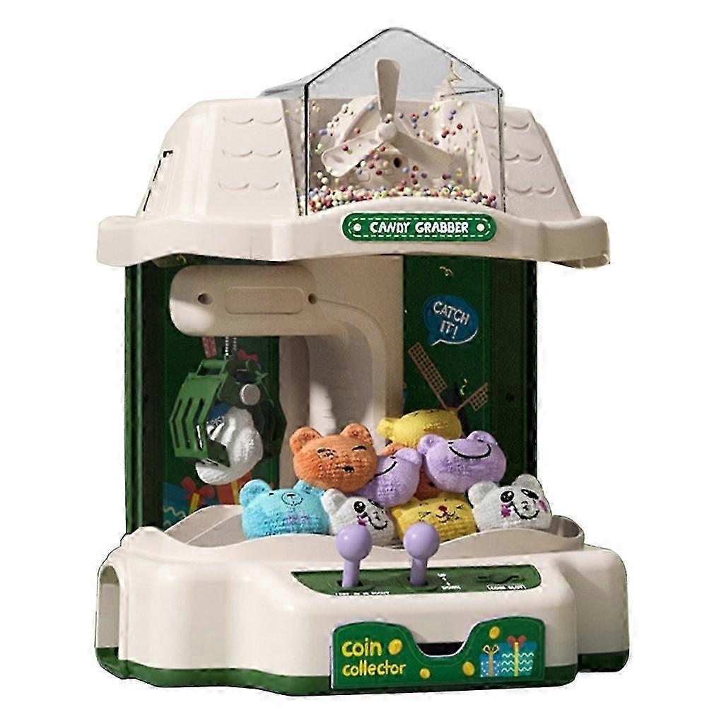 (1) Children Claw Machine Toy Mini Stuffed Doll Catcher Music Light Machine Toy