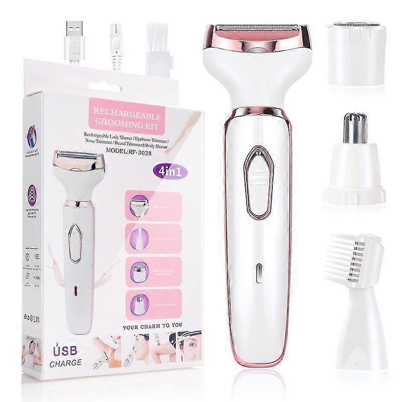 Lebanghui 4 In 1 Electric Ladies Shaver Usb Rechargeable Waterproof Ladies Shaver