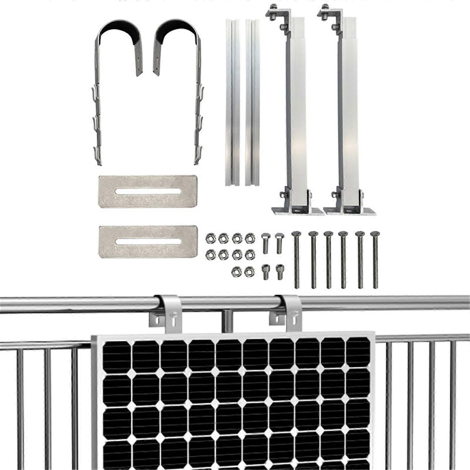 Solar Panel Mounting System  Adjustable & Corrosion Resistant Balconies  Solar Energy Solution Upgrades for Balustrades Multicolor