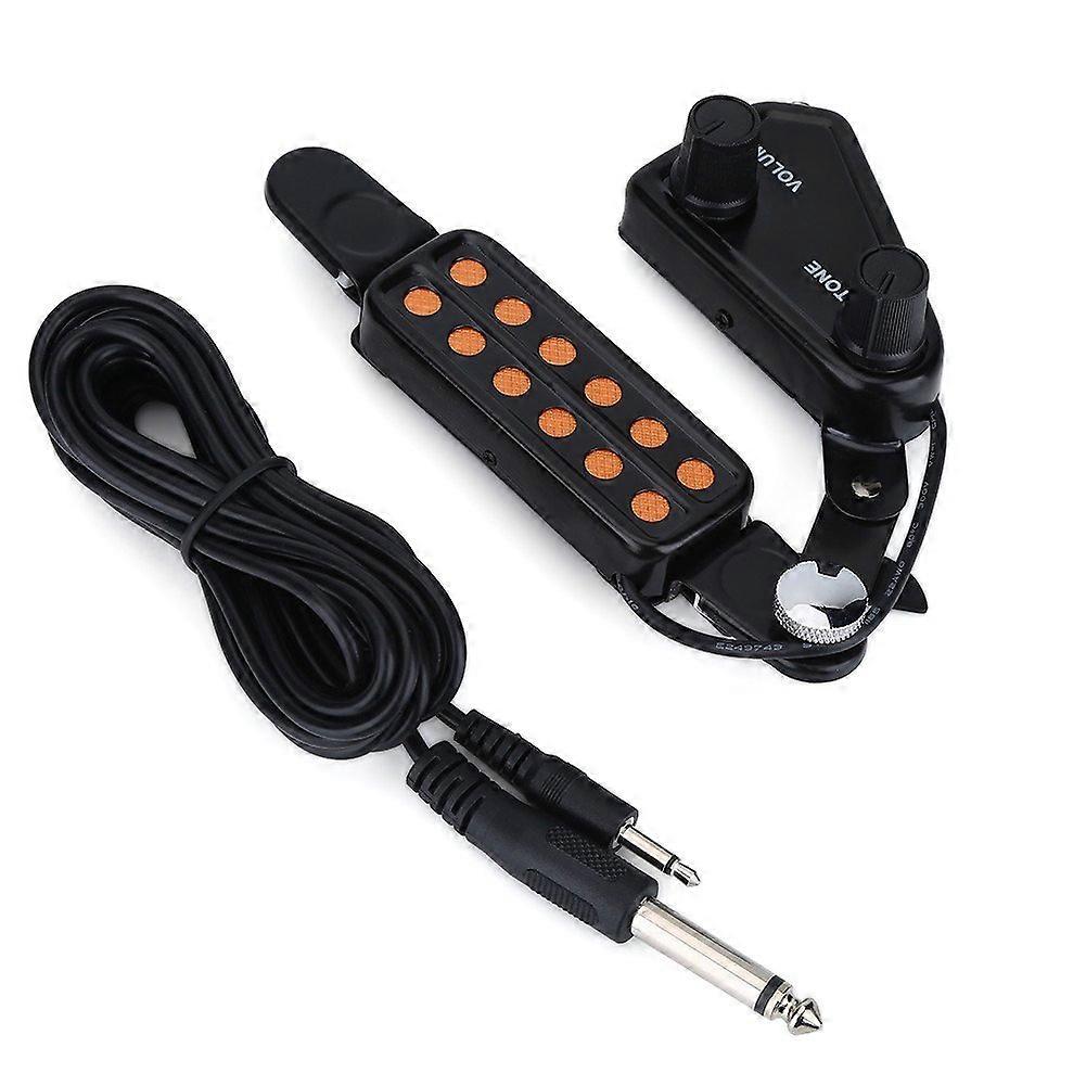 Guitar Pickup Electric Volume Adjustable Transducer with Accessories for Acoustic Guitar, Compatible with Various Models