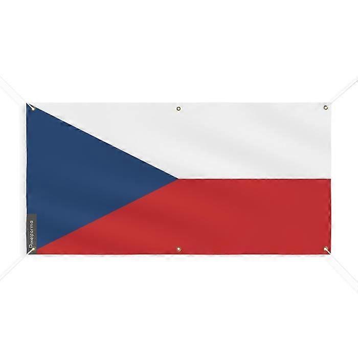 Czech Flag Banner - PIXELFORMA - 6 Eyelets - Durable Polyester - Digital Print