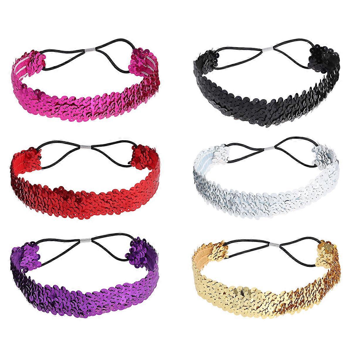 It looks like you've provided a product title or listing description for **6 reversible sequin headbands**. If you're looking to **refine or