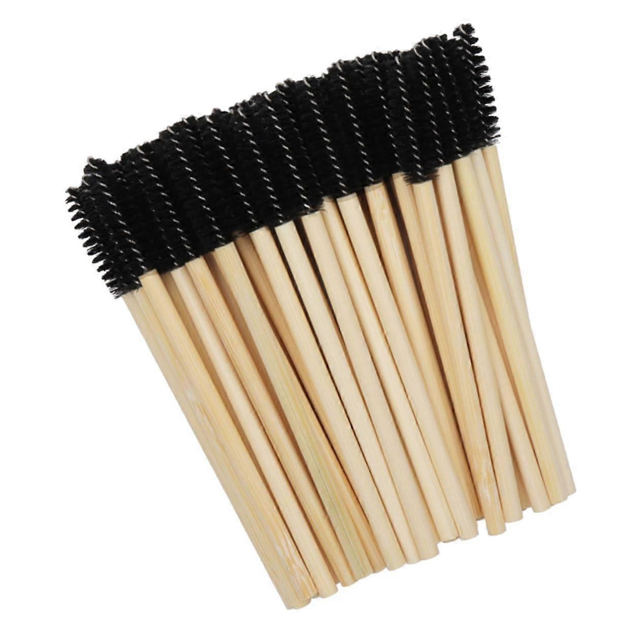 Disposable Mascara Wands 100-Pack Nylon Bristles Lash And Eyebrow Brushes For Easy Makeup Application