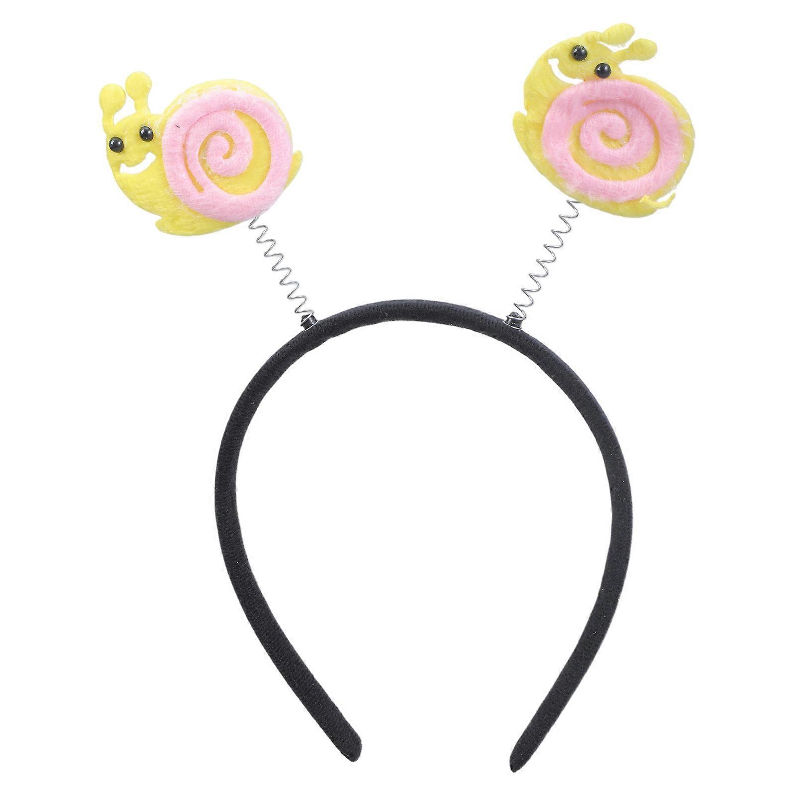 女の子カタツムリのカチューシャ面白いカタツムリの帽子ヘアバンドアクセサリー漫画のヘアバンド誕生日パーティーピンク