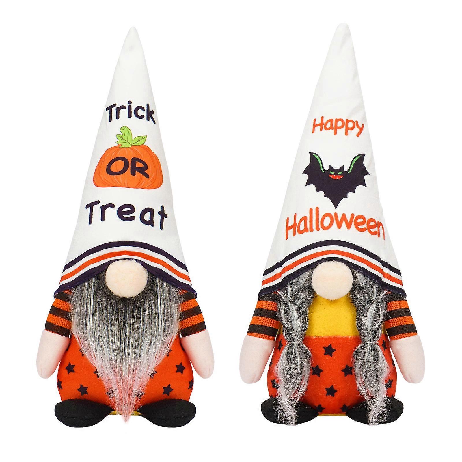 2pcs Halloween Gnome τρόμου νυχτερίδα κολοκύθας νάνοι απρόσωπη κούκλα στολίδι αποκριάτικες προμήθειες πάρτι διακόσμηση για την κουζίνα