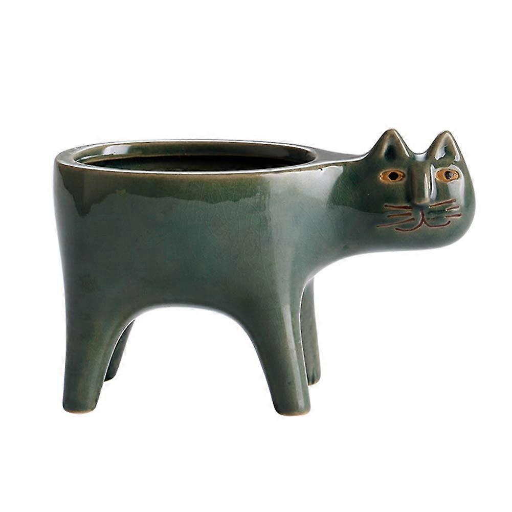 Cat Flower Pot, Ceramic Planter, Animal Shape, Cute Planters, Decorative, 9x15cm Ref: 4169