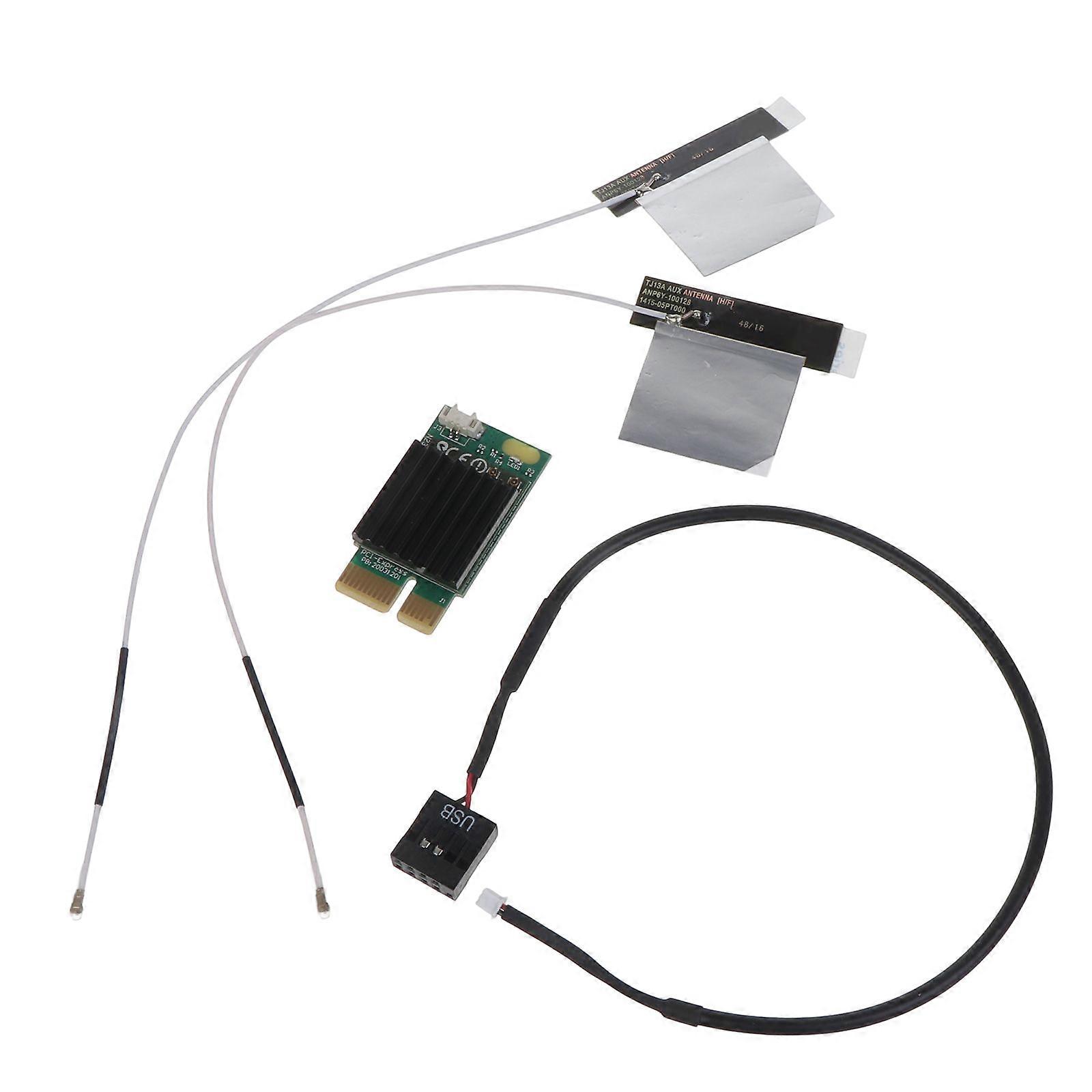 PCI-E Wifi Card Desktop Mini PCI-Express Wireless Bluetooth-compatible Adapter Converter Antenna for 7260AC 2.4G/5G