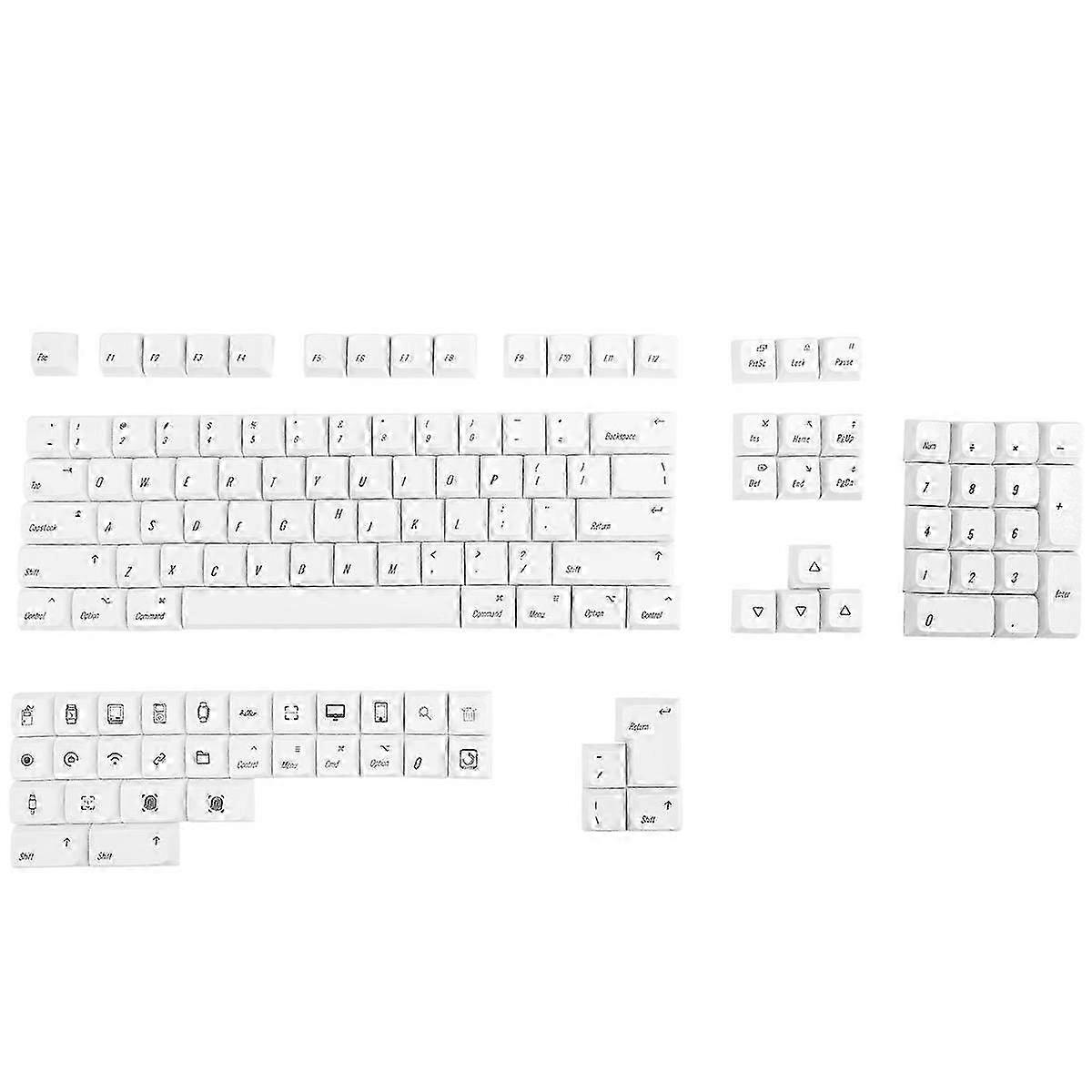 136 Keys Keycaps PBT Key Cap Fit Laptop PC Game Office Mechanical Keyboard Keycaps