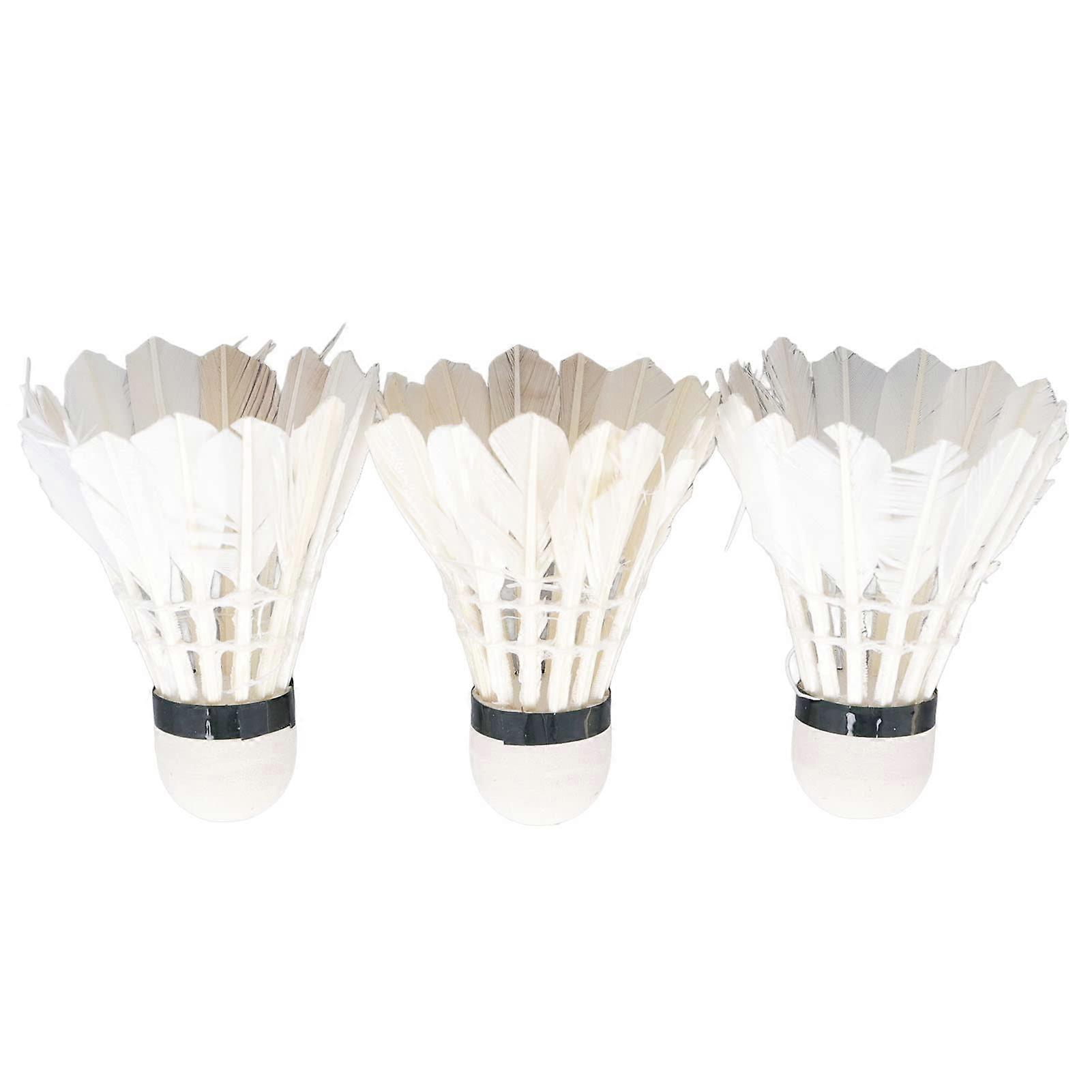 3pcs goose feather badminton shuttlecocks for professional training and leisure play stable, for indoor and outdoor use