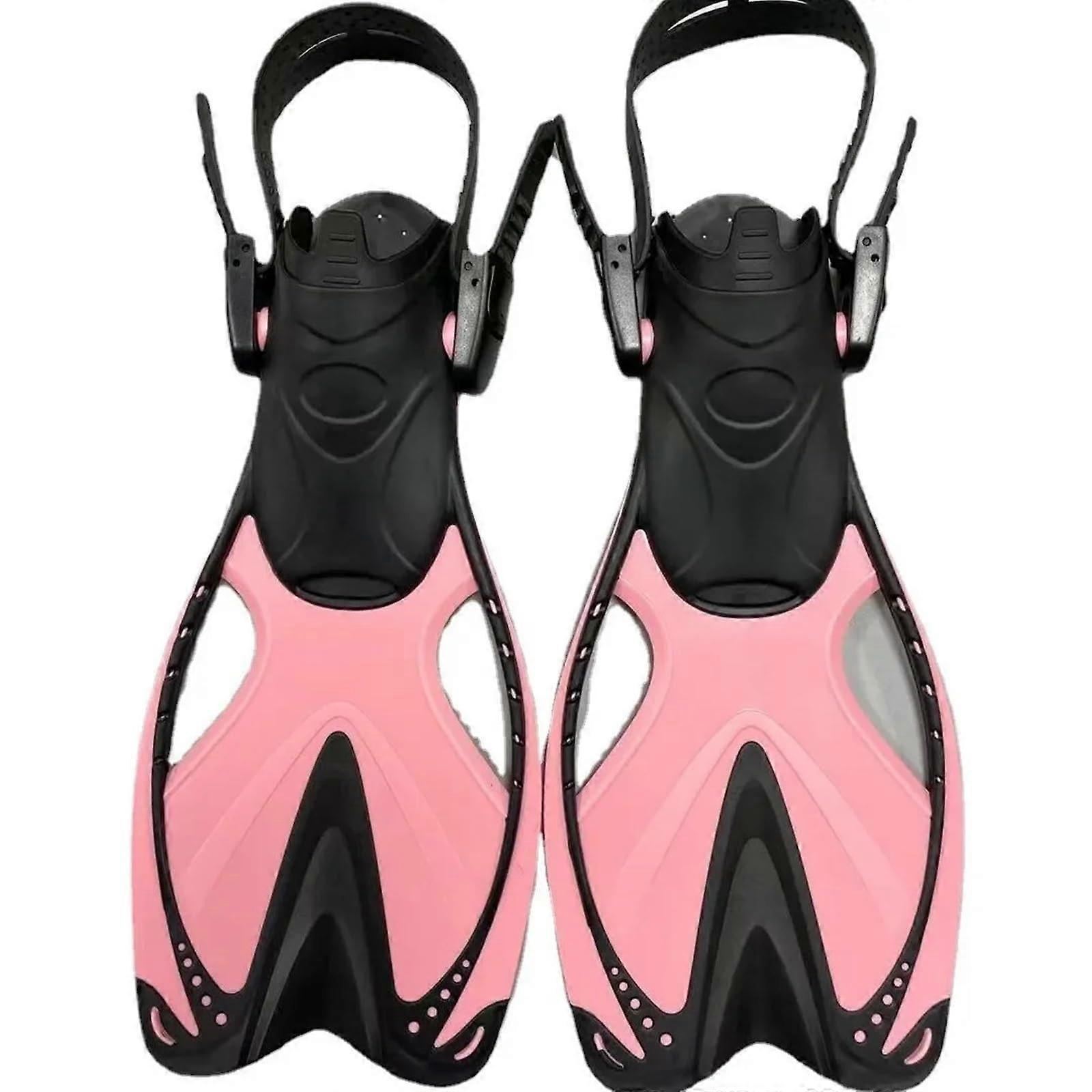 Swimming F Men's Universal Frog Shoes, Silicone, Adjustable Diving F (Pink, L/XL)