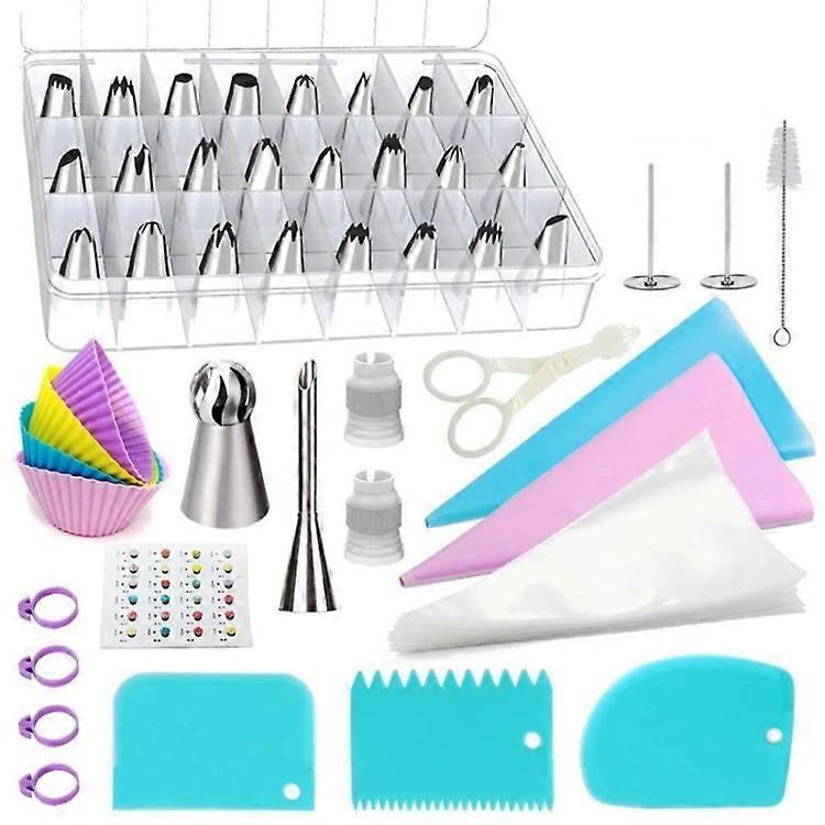 TKdaddy Kitchen Tools & Gadgets 57 Pcs/Set Cake Tools Kitchen Baking Pastry Supplies Dessert Cake Decorating Set
