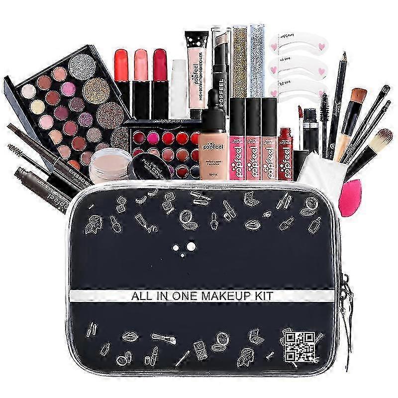 Make Up Sets Eyeshadow Lipstick Eyebrow Concealer Powder Brush Complete Cosmetics Kit For Female Beginner Student Full Set 2025