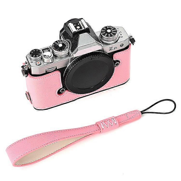 Leather Camera Case Compatible For Nikon ZFC Bottom Half-Body Camera Cover Anti-Scratch Protector with Hand Grip