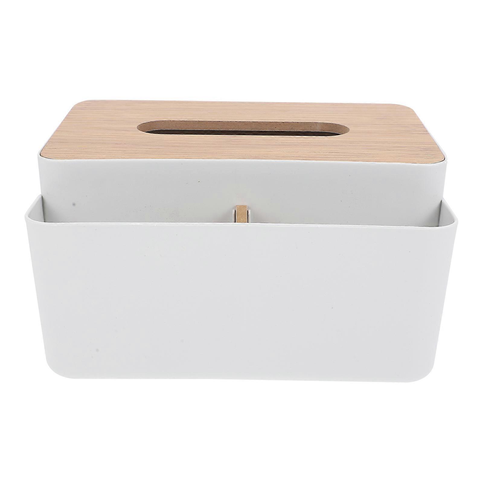Grey Synthetic Material Storage Box for Tissue and Phone Great for Home and Shop Use