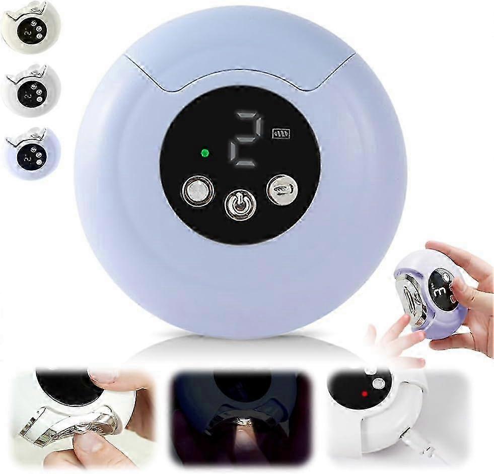 Coupe-ongles électrique 2 en 1 et kit de lime, rechargeable par USB, 3 vitesses pour les doigts et les orteils - Violet