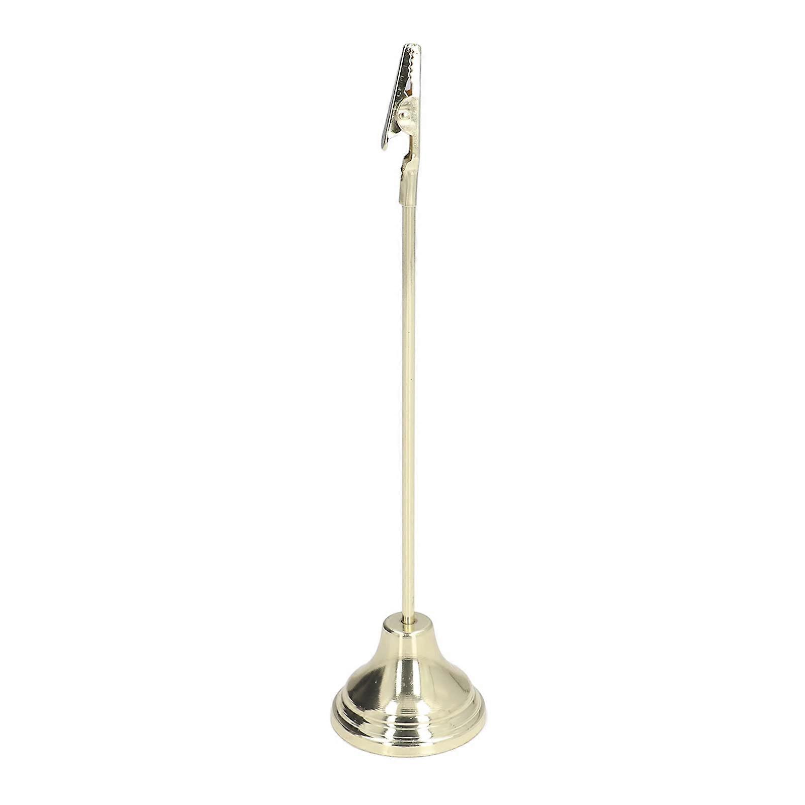 Table number holder, place card holder, high table number holders made of iron with nonslip base for office supplies (GOLD)