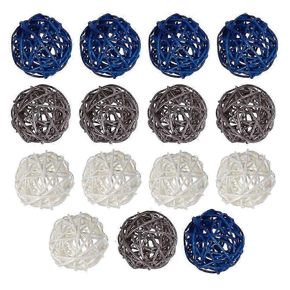 15Pcs Rattan Balls Decorative Ball Orbs Vase Fillers Table Decor, for Ceiling Orb Grapevine Ball De
