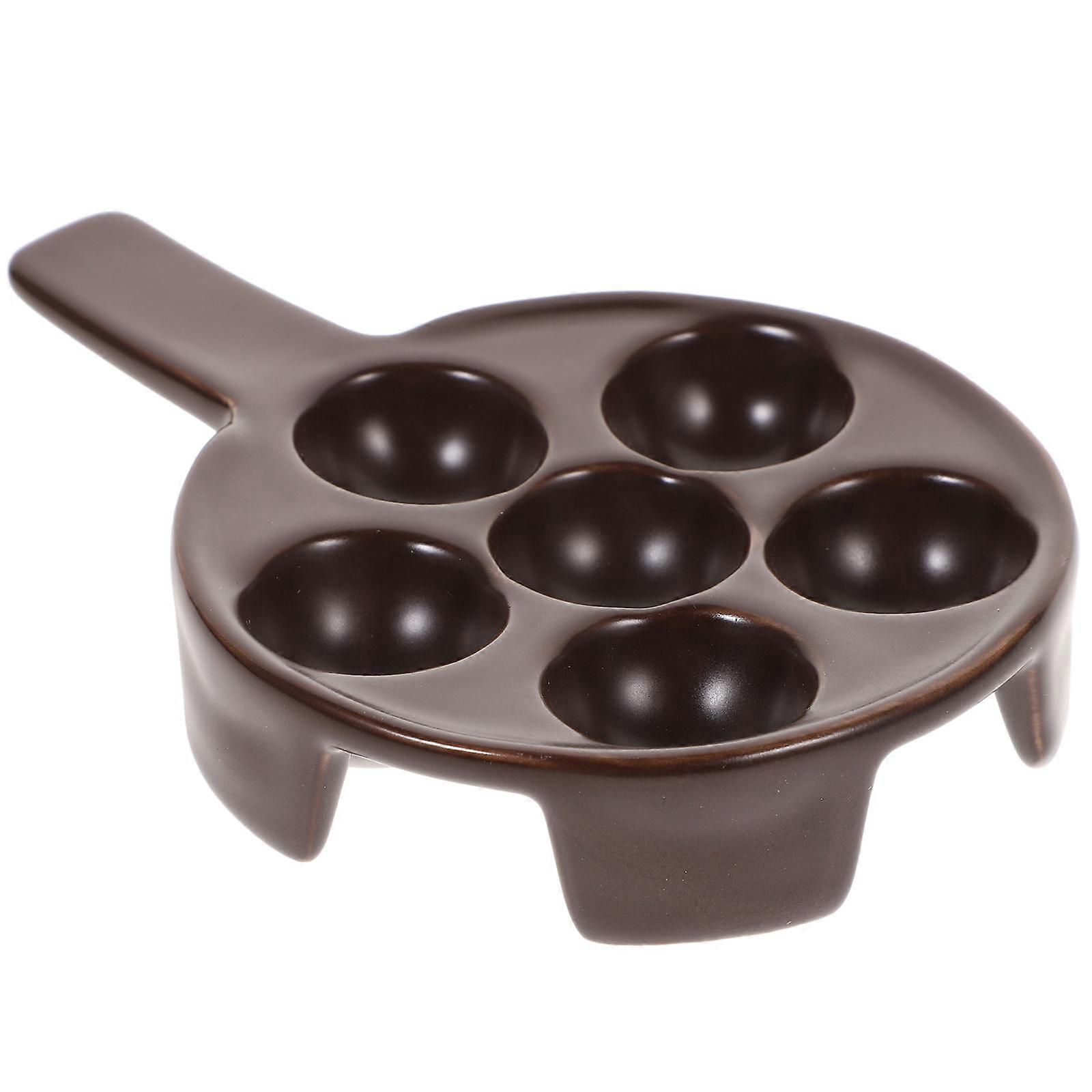 Ceramic Snail Baking Dish Pan Escargot Baking Plate Ergonomic Design Easy Release Cleaning Home Restaurant Use