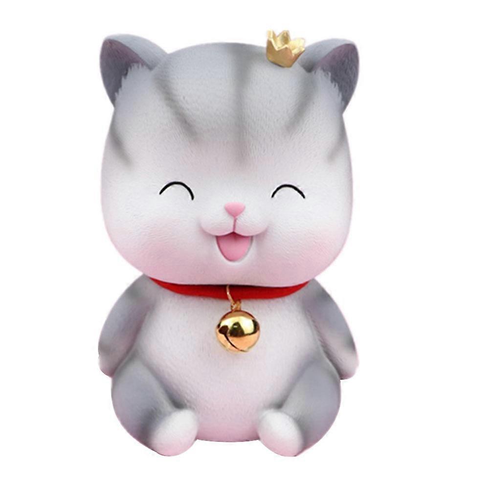Cute Cartoon Kitten Coin Bank – Decorative Money Storage Pot for Bedroom, Desk, and Home Use