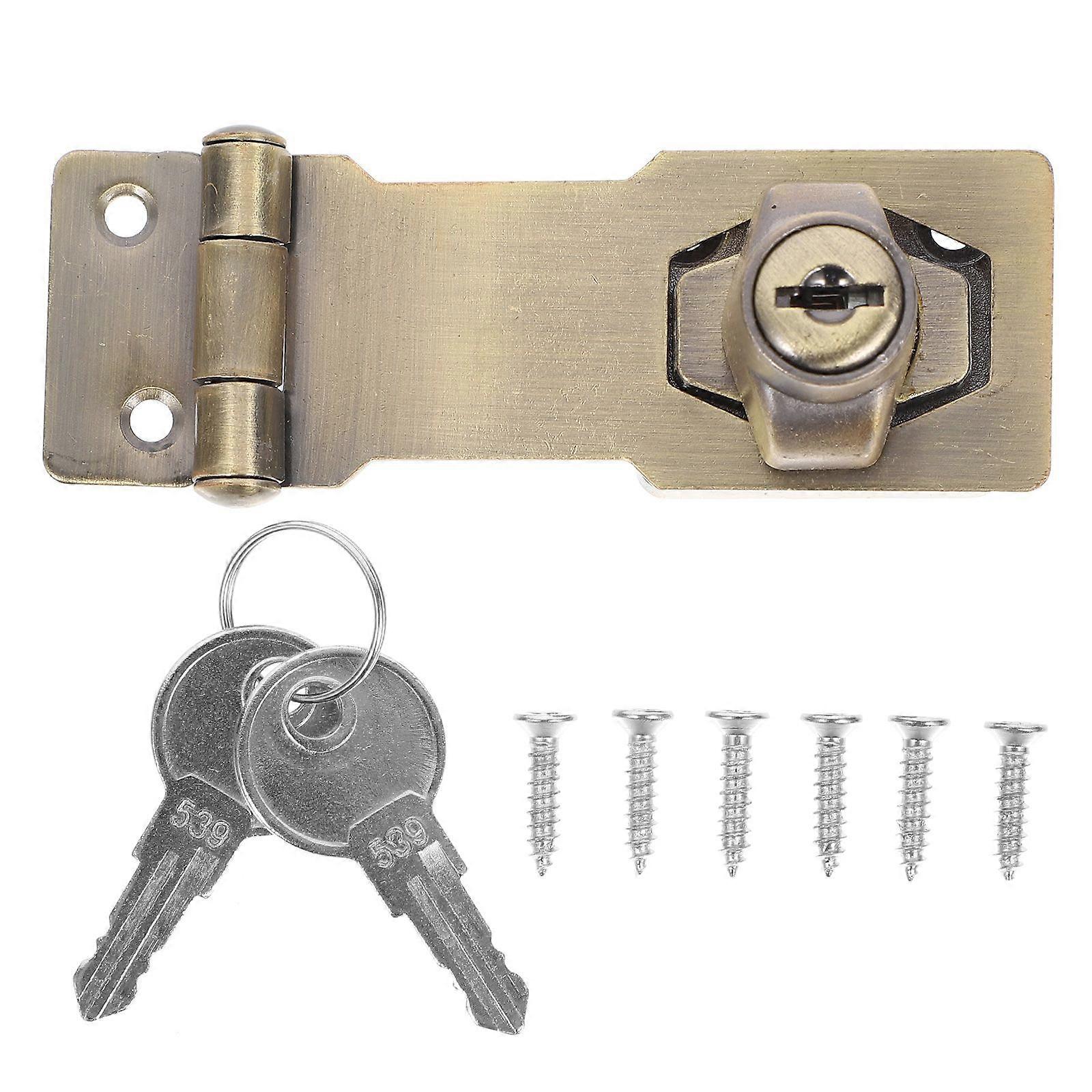 Lockable Deadbolt Hasp Anti-theft Keyed Deadbolt Hasp Lock for Cabinet Drawer