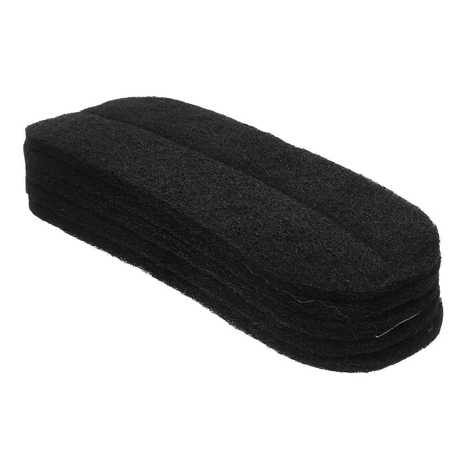 Air Purify Pads For Regular Fans Indoor Use Ceiling Fan Carbon Filters 25.50X10.00X0.50CM Black Sponge 5Pcs