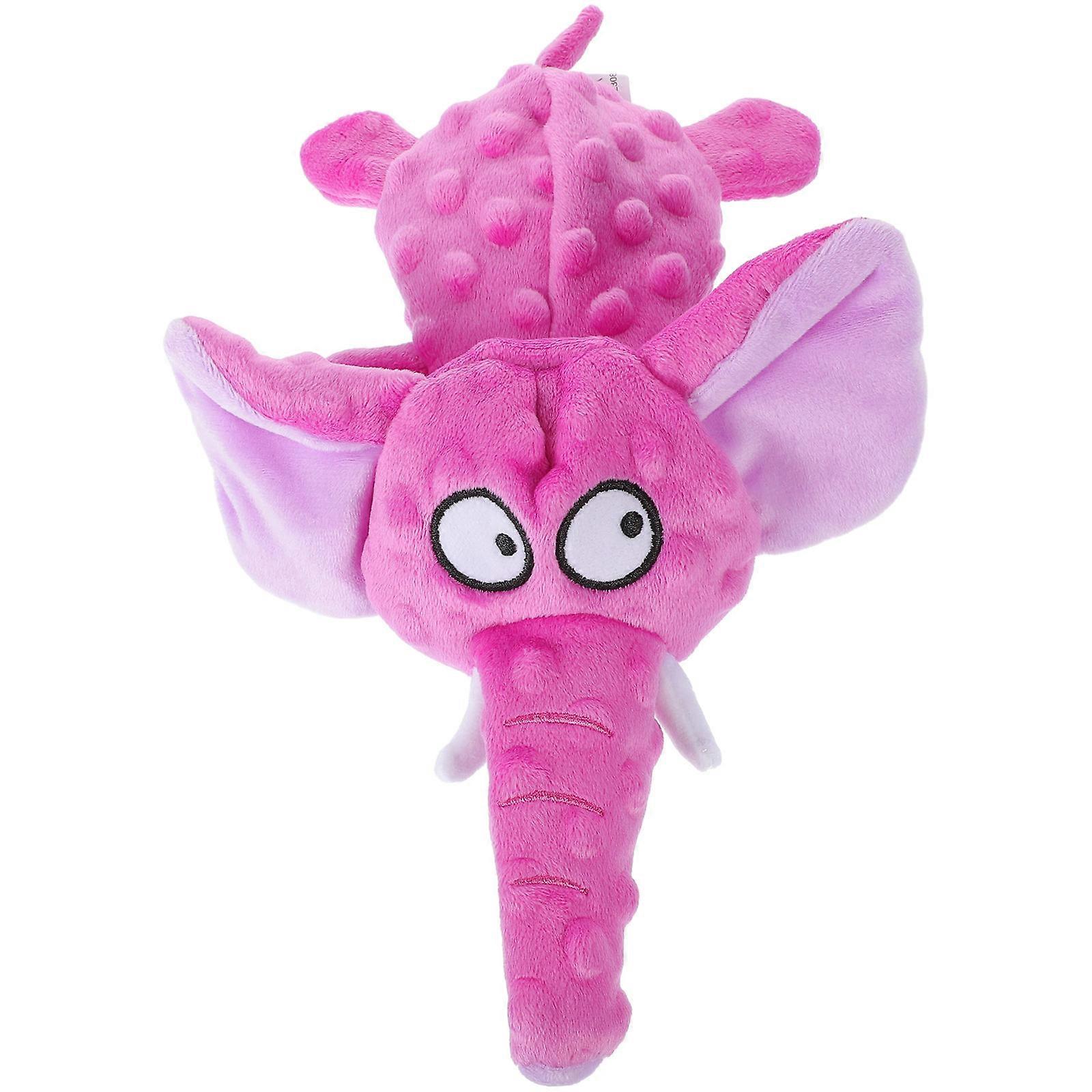 Stuffed Toy For Dogs Elephant Shape Squeaky Dog Chew Toy Pet Owners Interactive Play 1Set